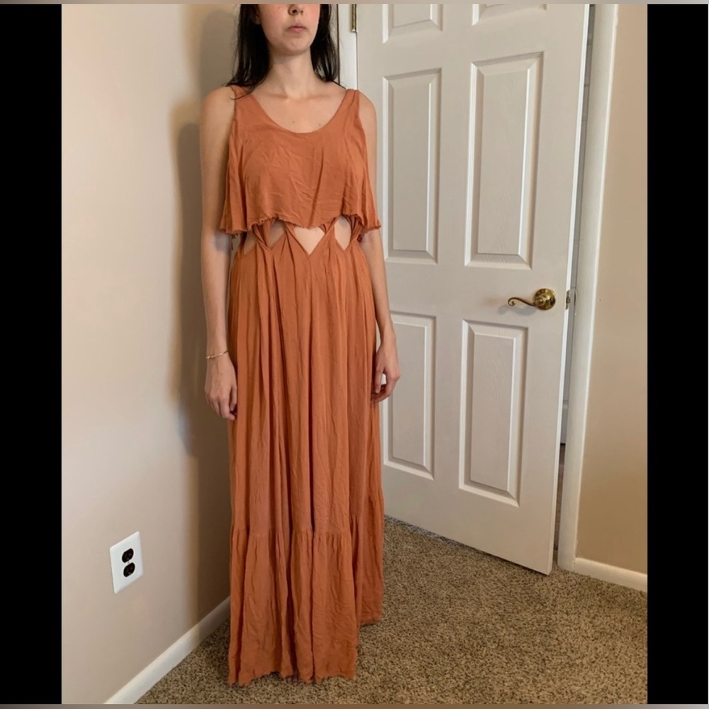 Free People cutout maxi dress S